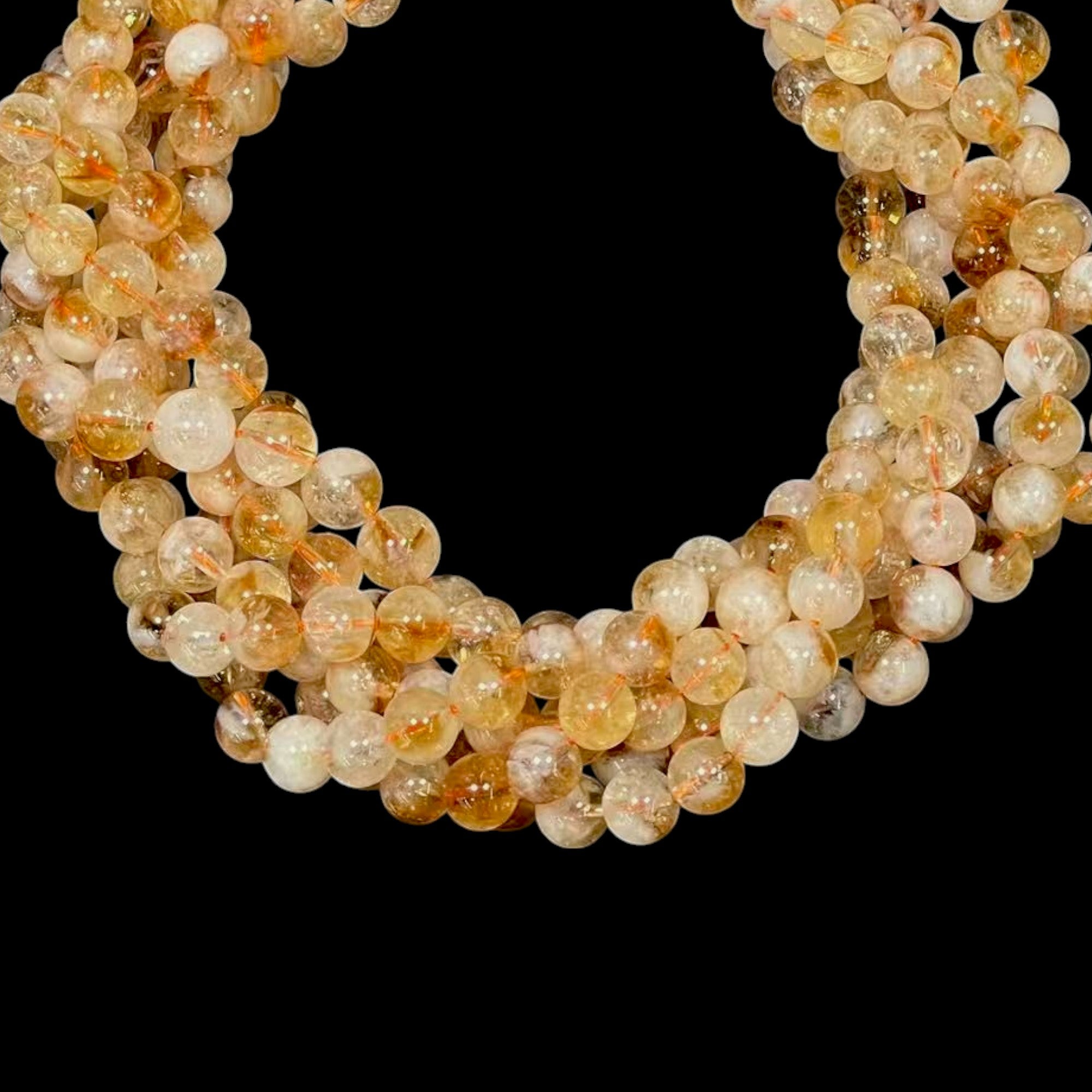 Citrine w/ Clouds Round