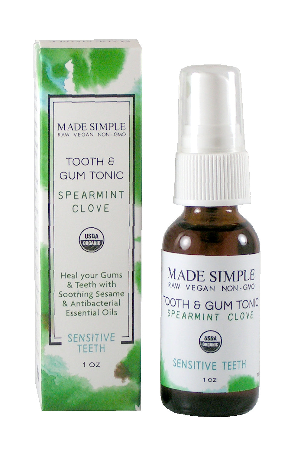 Spearmint Clove Tooth & Gum Tonic - Certified Organic, Vegan & Cruelty-free