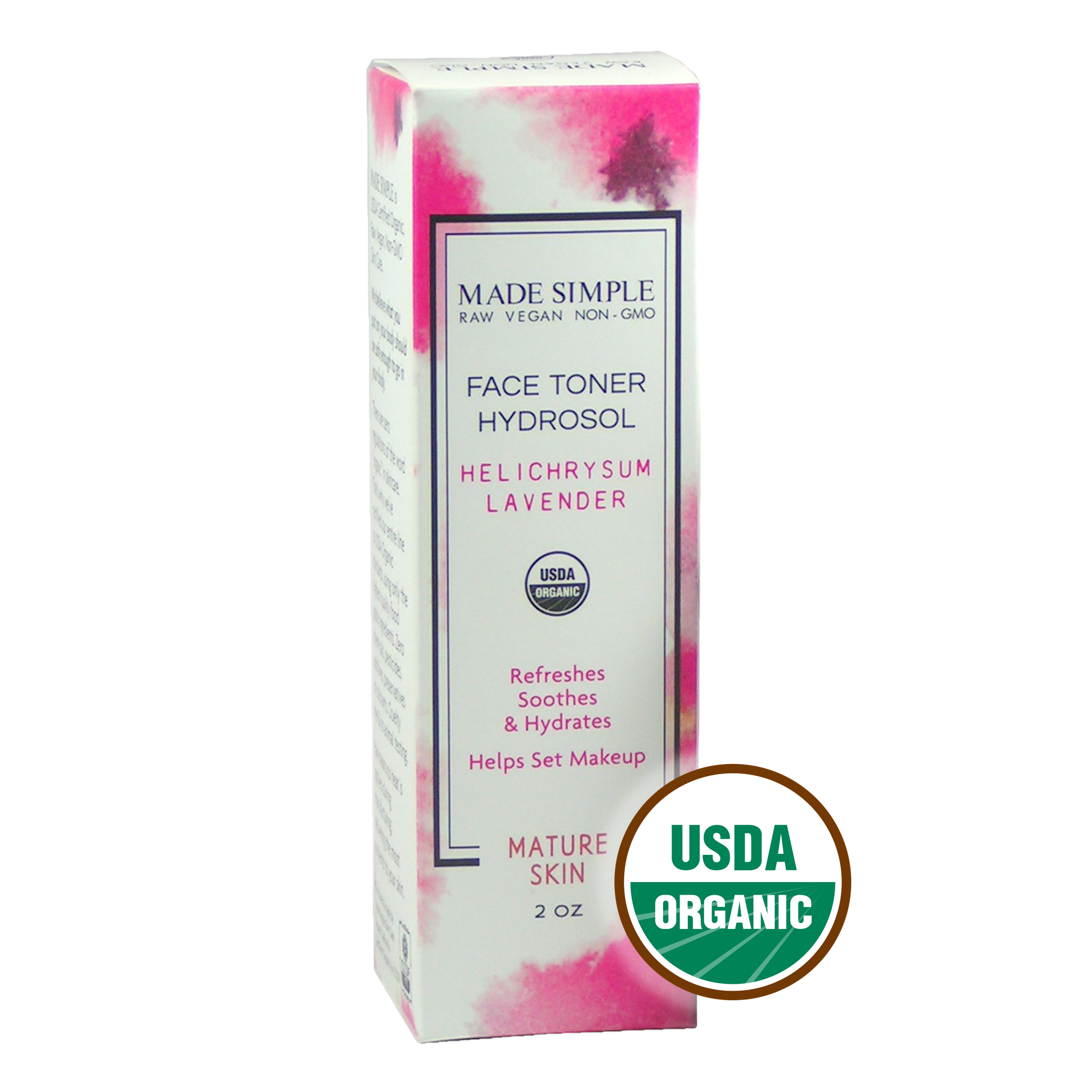 Helichrysum Lavender Face Toner for Mature Skin - Certified Organic, Vegan & Cruelty-free