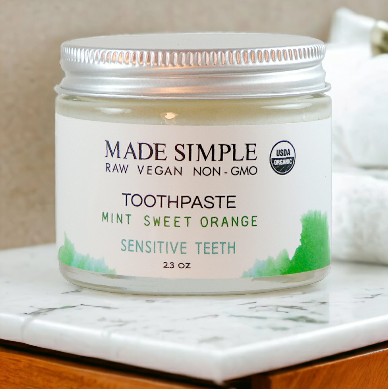 Mint Sweet Orange Toothpaste - Certified Organic, Vegan & Cruelty-free