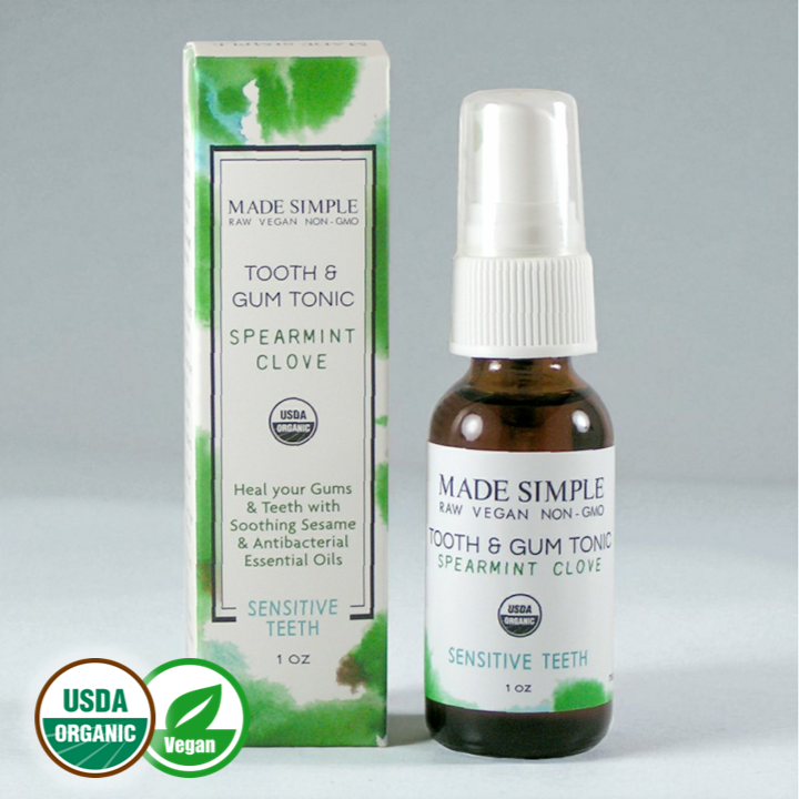 Spearmint Clove Tooth & Gum Tonic - Certified Organic, Vegan & Cruelty-free