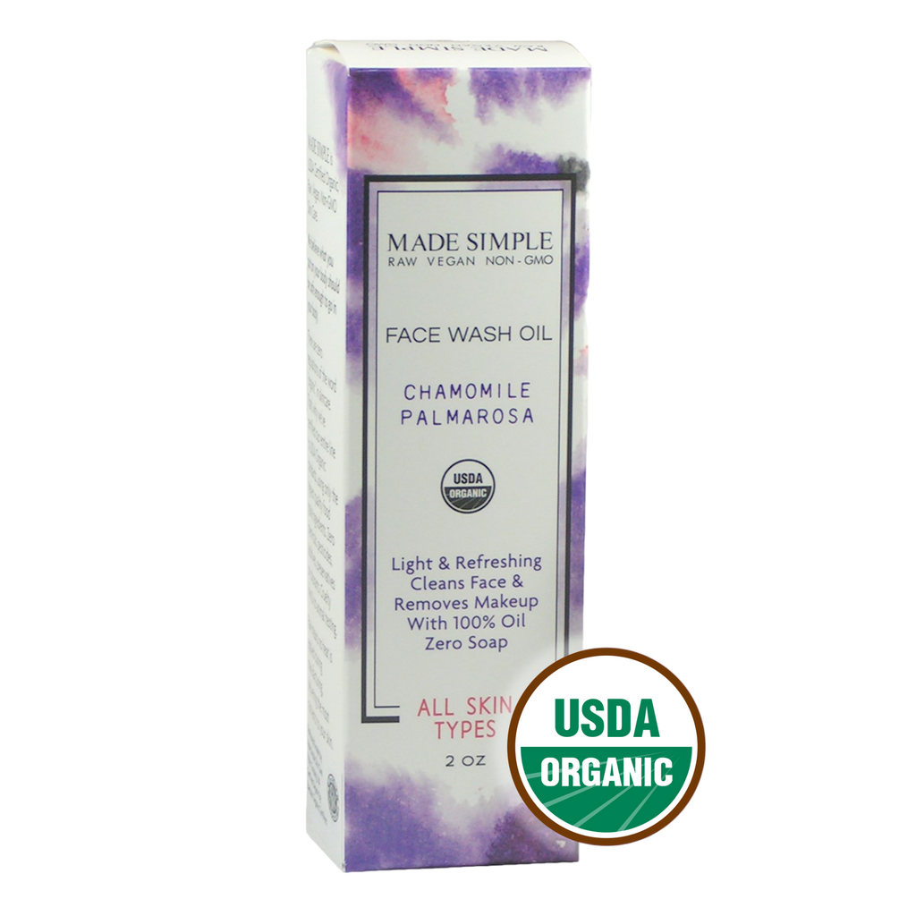 Chamomile Palmarosa Face Wash - Certified Organic, Vegan & Cruelty-free