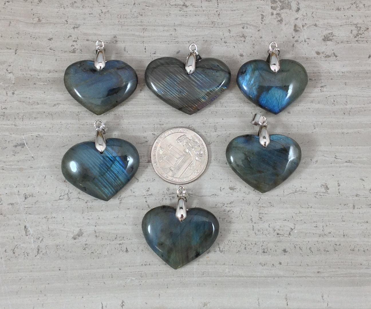 Labradorite Heart Pendant